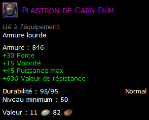 Plastron de Carn Dûm