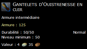 Gantelets d'Ouistrenesse en cuir