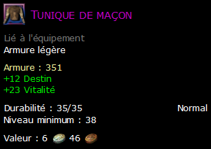 Tunique de maçon