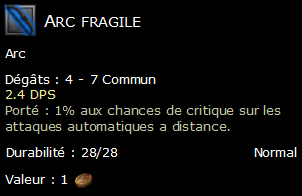 Arc fragile