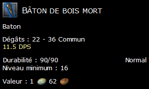 Bâton de bois mort