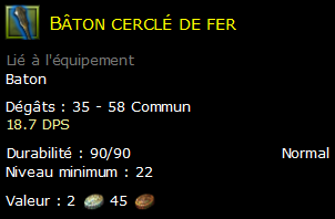 Bâton cerclé de fer