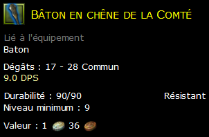 Bâton en chêne de la Comté