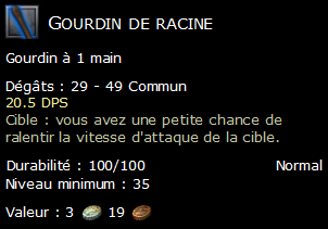 Gourdin de racine