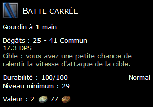 Batte carrée