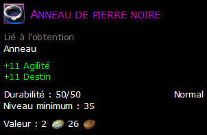 Anneau de pierre noire