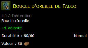 Boucle d'oreille de Falco