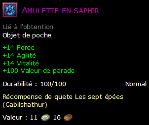 Amulette en saphir