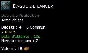 Dague de lancer