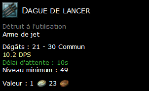 Dague de lancer