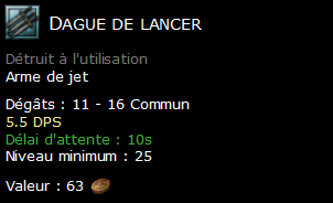 Dague de lancer