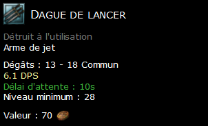 Dague de lancer