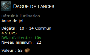 Dague de lancer