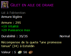 Gilet en aile de drake