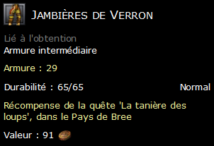 Jambières de Verron