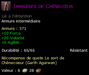 Jambières de Chênecœur