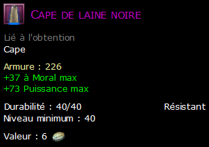 Cape de laine noire