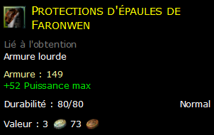 Protections d'épaules de Faronwen