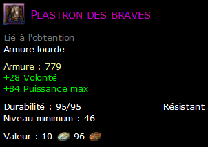 Plastron des braves