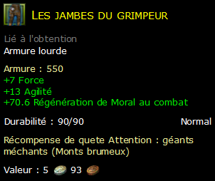 Les jambes du grimpeur