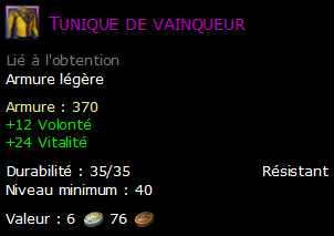 Tunique de vainqueur