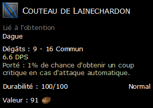 Couteau de Lainechardon