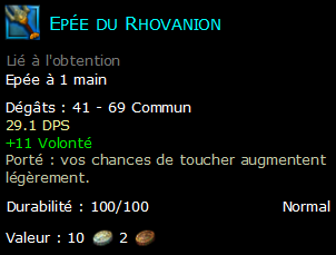 Epée du Rhovanion