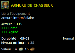 Armure de chasseur