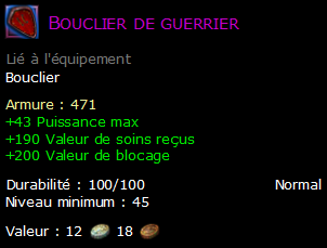 Bouclier de guerrier