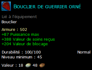 Bouclier de guerrier orné