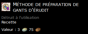 Méthode de préparation de gants d'érudit