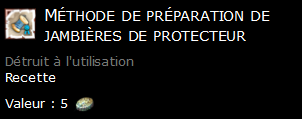 Méthode de préparation de jambières de protecteur