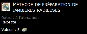 Méthode de préparation de jambières radieuses