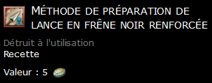 Méthode de préparation de lance en frêne noir renforcée