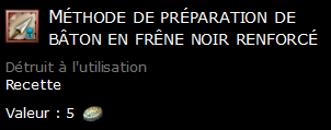 Méthode de préparation de bâton en frêne noir renforcé