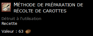 Méthode de préparation de récolte de carottes