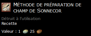 Méthode de préparation de champ de Sonnecor