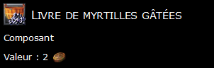 Livre de myrtilles gâtées