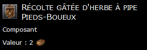 Récolte gâtée d'herbe à pipe Pieds-Boueux