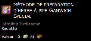 Méthode de préparation d'herbe à pipe Gamwich Spécial