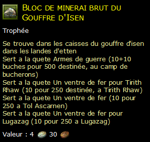 Bloc de minerai brut du Gouffre d'Isen