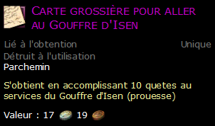 Carte grossière pour aller au Gouffre d'Isen