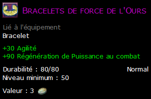 Bracelets de force de l'Ours