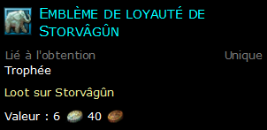 Emblème de loyauté de Storvâgûn