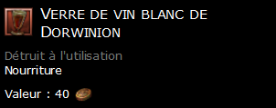 Verre de vin blanc de Dorwinion