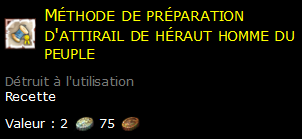 Méthode de préparation d'attirail de héraut homme du peuple