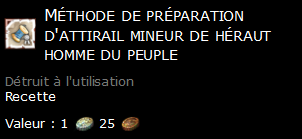 Méthode de préparation d'attirail mineur de héraut homme du peuple