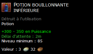 Potion bouillonnante inférieure