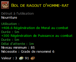 Bol de ragout d'homme-rat