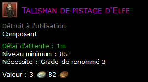 Talisman de pistage d'Elfe